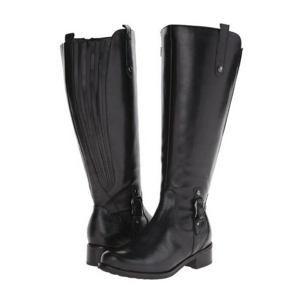 Blondo Venise Waterproof Black Knee-Hi Leather Riding Boot Size 8.5 New In Box